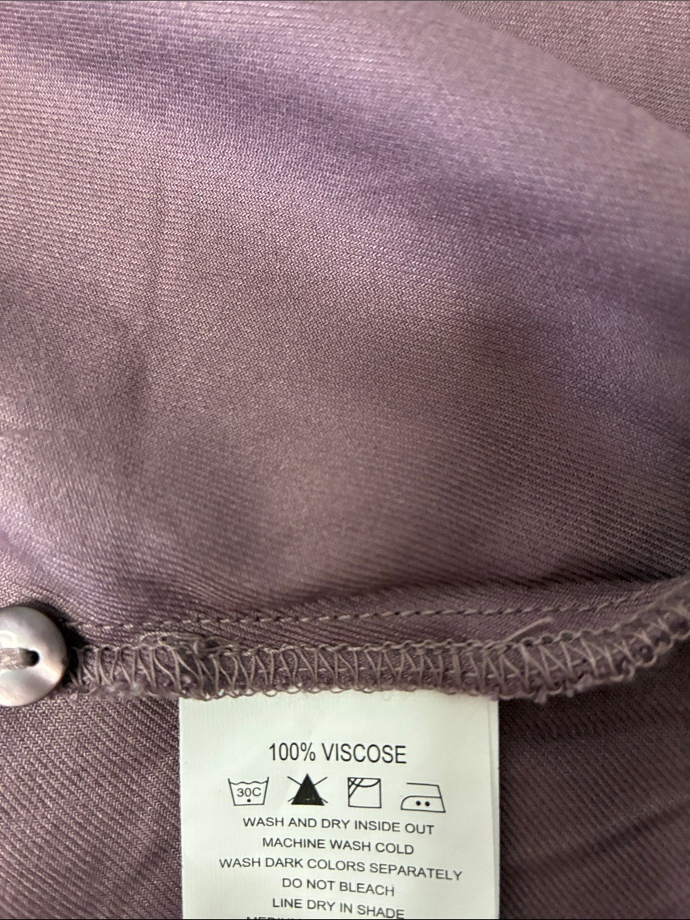 Fig Clothing Zak Maxi Shirt Dress Cognac Purple Plum Short Sleeves Travel Wear M - Picture 8 of 9